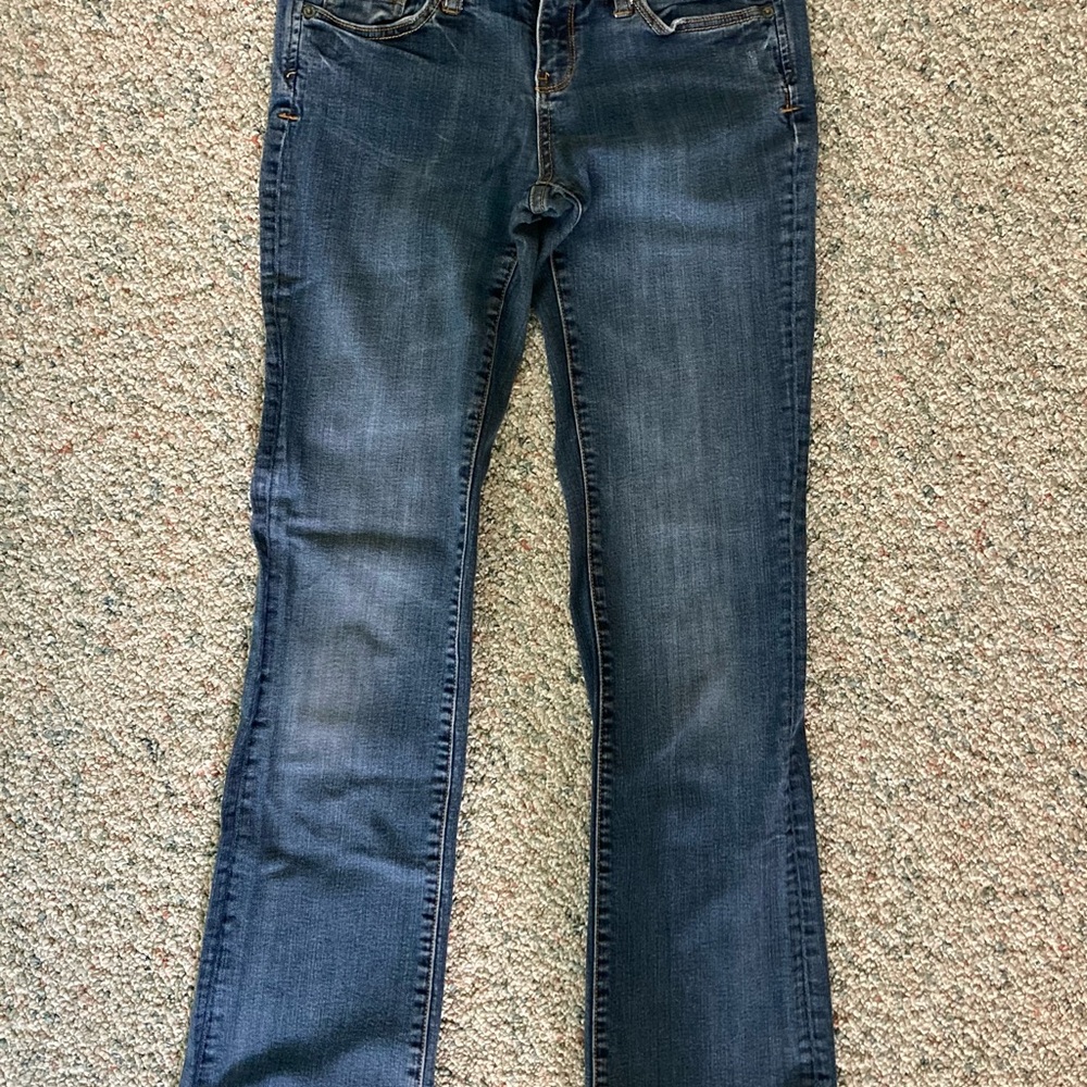 CONVERSE One Star Jeans Size 6 Women’s Stretch Denim Mid Rise Boot Cut Med Blue